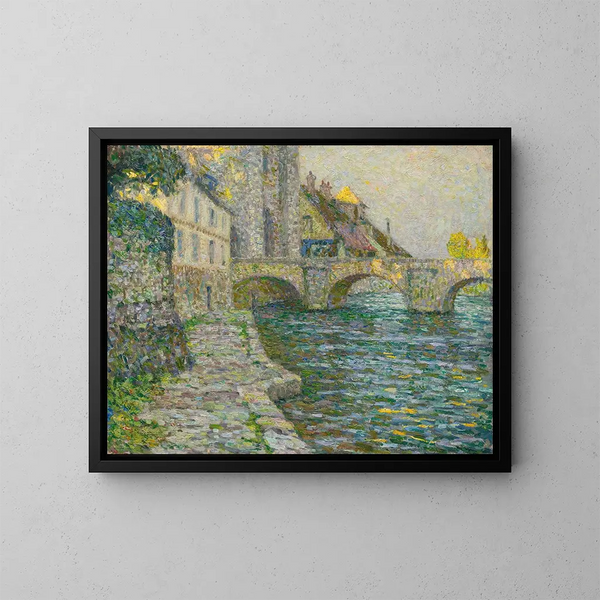 Mattino grigio a Moret - Henri Le Sidaner — quadro incorniciato alla parete