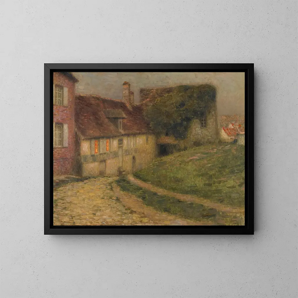 Vecchie case - Henri Le Sidaner — quadro incorniciato alla parete