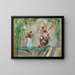 Fiori su un tavolo da terrazza - Henri Lebasque — quadro incorniciato alla parete