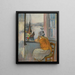 Giovane donna davanti alla finestra aperta - Henri Lebasque — quadro incorniciato alla parete