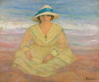 Henri Lebasque - Jeune fille assise sur la plage.webp