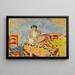 Giovane ragazza con turbante verde seduta su un divano - Henri Lebasque — quadro incorniciato alla parete