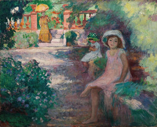 Henri Lebasque - Sous les mimosas les filles de lartiste.webp
