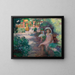 Sotto i mimose, le ragazze - Henri Lebasque — quadro incorniciato alla parete