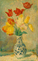 Tulipes dans un vase en faïence de Delft - Henri Lebasque — vista dell’opera