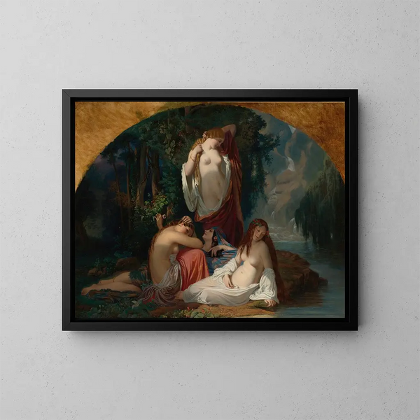 Le Bagnanti - Henri Lehmann — quadro incorniciato alla parete