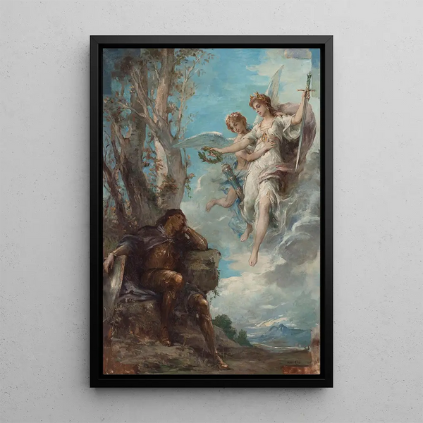 Le Rêve du chevalier - Henri Léopold Lévy — quadro incorniciato alla parete