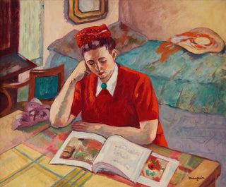 Odette con turbante rosso - Henri Manguin — vista dell’opera