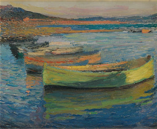 Barques aux environs de Collioure - Henri Martin — vista dell’opera