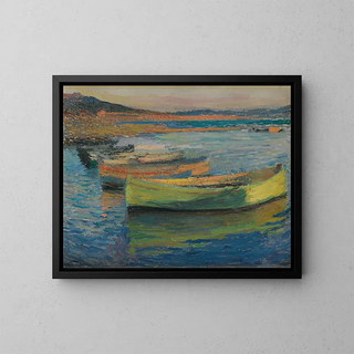 Barques aux environs de Collioure - Henri Martin — quadro incorniciato alla parete