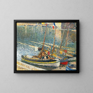 Barques à Collioure - Henri Martin — quadro incorniciato alla parete