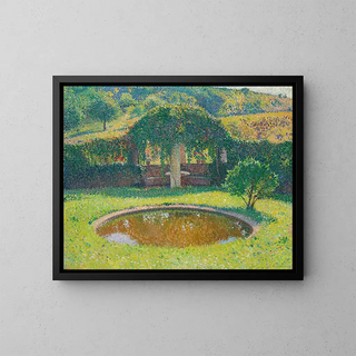 Bassin e pergolato sud-ovest del parco di Marquayrol - Henri Martin — quadro incorniciato alla parete