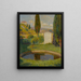Bassin ovest del Parco di Marquayrol con vista sull'atelier di Henri Martin - Henri Martin — quadro incorniciato alla parete