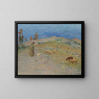 Berger et ses moutons dans les Causses - Henri Martin — quadro incorniciato alla parete
