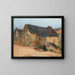 Chevrière davanti a una vecchia casa a Labastide - Henri Martin — quadro incorniciato alla parete