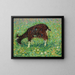 Capra in un campo di fiori - Henri Martin — quadro incorniciato alla parete