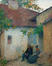 Coppia in conversazione davanti alla fattoria - Henri Martin — vista dell’opera