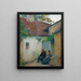 Coppia in conversazione davanti alla fattoria - Henri Martin — quadro incorniciato alla parete