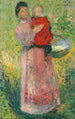Femme portant dans ses bras un enfant en rouge - Henri Martin — vista dell’opera
