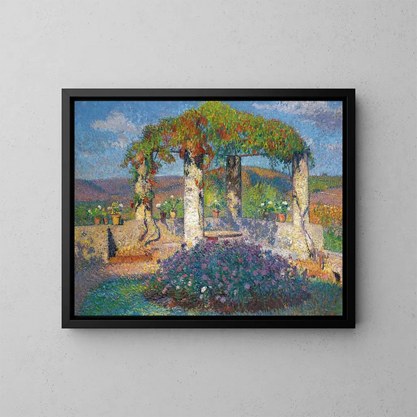 La pergola nell'angolo nord-ovest del parco di Marquayrol - Henri Martin — quadro incorniciato alla parete