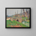 Il ponte sotto un cielo grigio - Henri Martin — quadro incorniciato alla parete