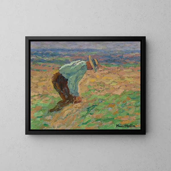 Lieur de gerbe - Henri Martin — quadro incorniciato alla parete