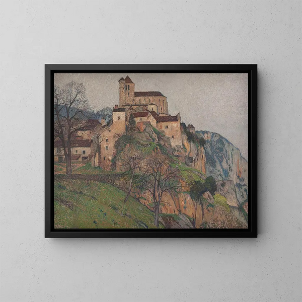 Saint-Cirq-Lapopie - Henri Martin — quadro incorniciato alla parete
