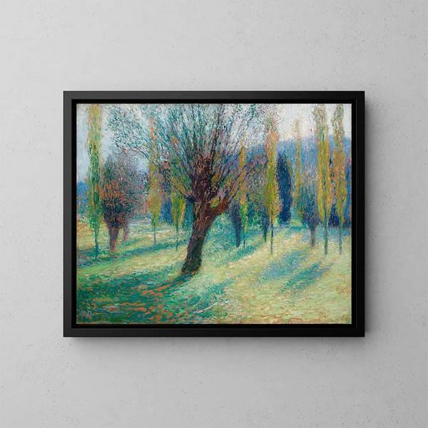 Salici nella valle del Verde - Henri Martin — quadro incorniciato alla parete