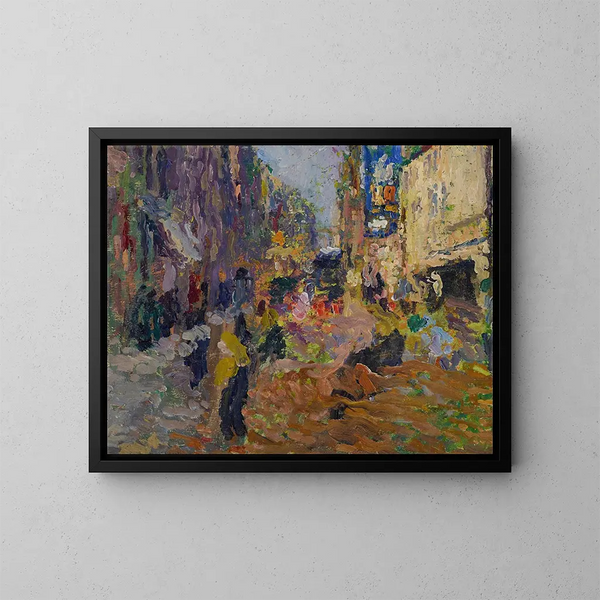 Scène di strada - Henri Martin — quadro incorniciato alla parete