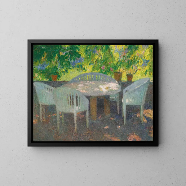 Sotto il grande castagno di Marquayrol - Henri Martin — quadro incorniciato alla parete