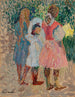 Tre bambine nel giardino una mattina d'estate - Henri Martin — vista dell’opera