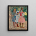 Tre bambine nel giardino una mattina d'estate - Henri Martin — quadro incorniciato alla parete