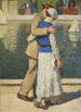 Un couple marchant le long du bassin du Luxembourg - Henri Martin — vista dell’opera