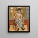 Nu seduto in una stanza bronzata - Henri Matisse — quadro incorniciato alla parete
