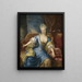 Ritratto di una dama seduta su un divano - Henri Millot — quadro incorniciato alla parete