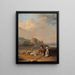 Un pastore e un bambino - Henri Patricot — quadro incorniciato alla parete