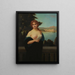 Giovane donna in un paesaggio - Henri Rondel — quadro incorniciato alla parete