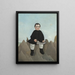 Ragazzo sulle rocce - Henri Rousseau — quadro incorniciato alla parete