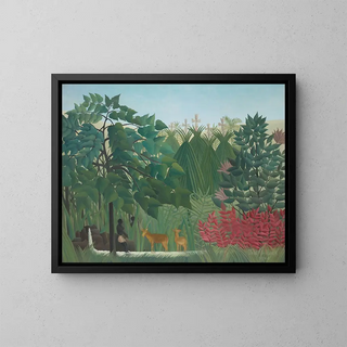 La Cascade - Henri Rousseau — quadro incorniciato alla parete