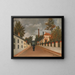 Vista dei dintorni di Parigi - Henri Rousseau — quadro incorniciato alla parete