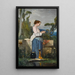 Una giovane donna al pozzo - Henri Taurel — quadro incorniciato alla parete