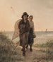 Bambini pescatori che giocano - Henri van Seben — vista dell’opera
