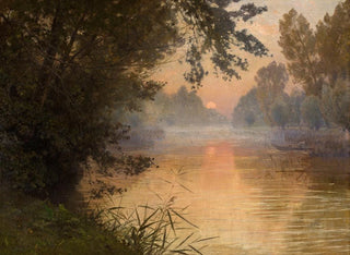 Henri Zuber - Sunset at the Banks of the Loing.webp