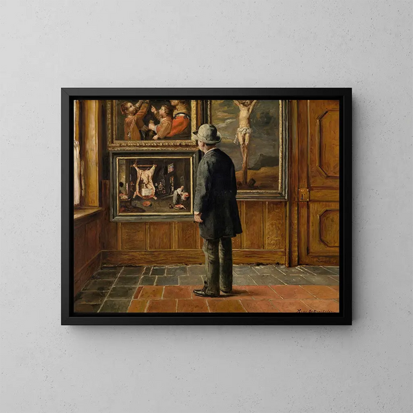 L'amateur d'art - Henri de Braekeleer — quadro incorniciato alla parete