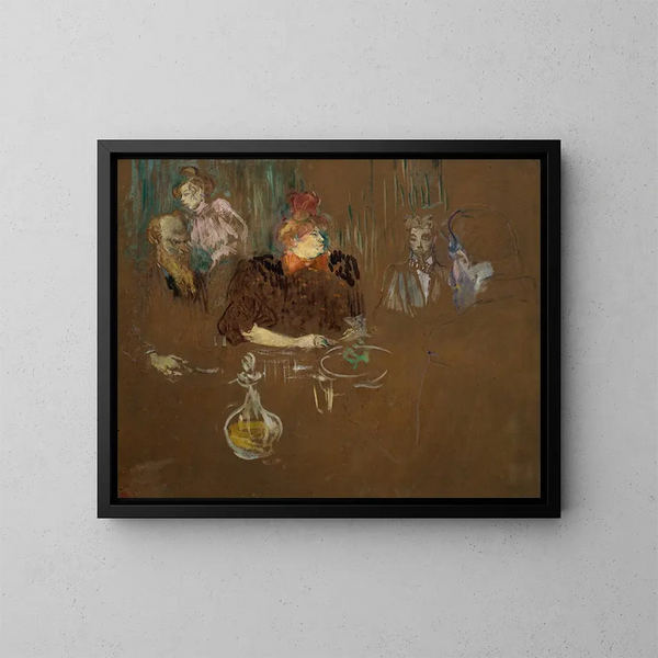 Alla tavola di Signor e Signora Natanson - Henri de Toulouse-Lautrec — quadro incorniciato alla parete