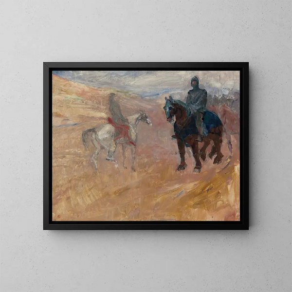 Due cavalieri in armatura - Henri de Toulouse-Lautrec — quadro incorniciato alla parete