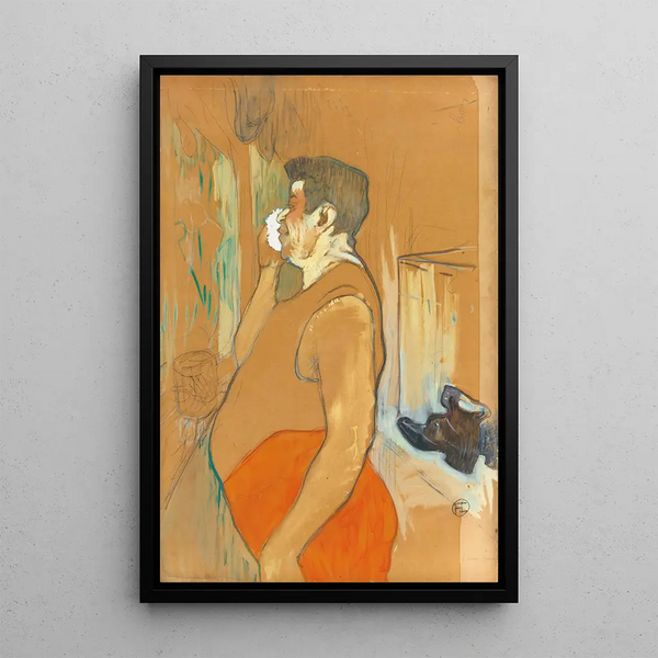 Monsieur Caudieux attore di caffè-concerto - Henri de Toulouse-Lautrec — quadro incorniciato alla parete