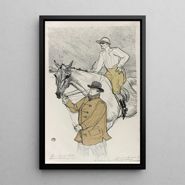 Le jockey allant au poteau - Henri de Toulouse-Lautrec — quadro incorniciato alla parete