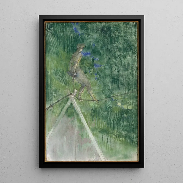 La danseuse de corde - Henri de Toulouse-Lautrec — quadro incorniciato alla parete