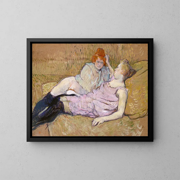 Le Canapé - Henri de Toulouse-Lautrec — quadro incorniciato alla parete